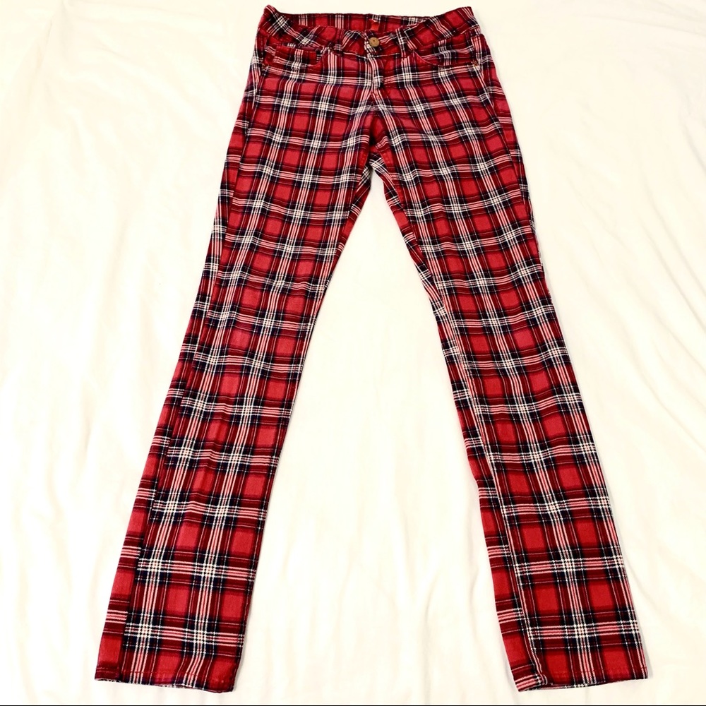 H&M Plaid Skinny Pants